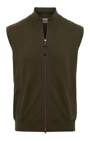 Men's Merino Alcantara Trim Gilet