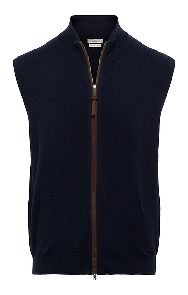 Men's Merino Alcantara Trim Gilet
