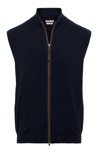 Men's Merino Alcantara Trim Gilet