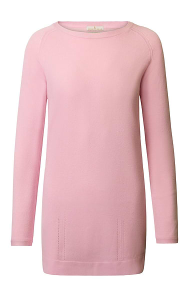 Ladies House of Bruar Cashmere Crew Neck Tunic