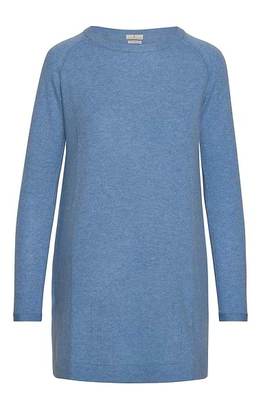 Ladies House of Bruar Cashmere Crew Neck Tunic