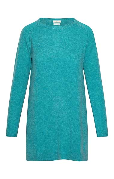 Ladies House of Bruar Cashmere Crew Neck Tunic
