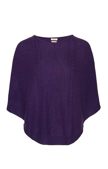 Ladies House of Bruar Cashmere Cable Poncho