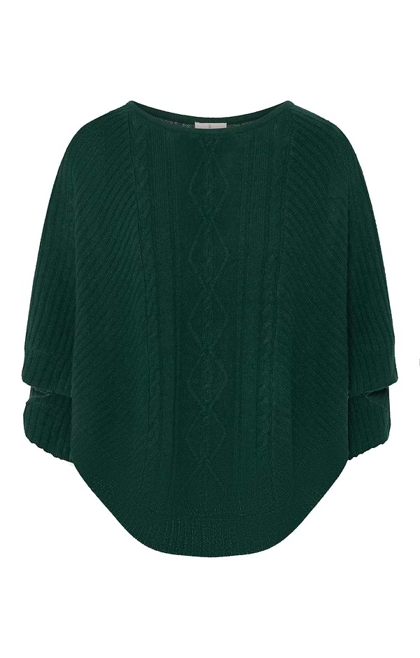 Ladies House of Bruar Cashmere Cable Poncho