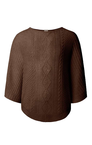 Ladies House of Bruar Cashmere Cable Poncho