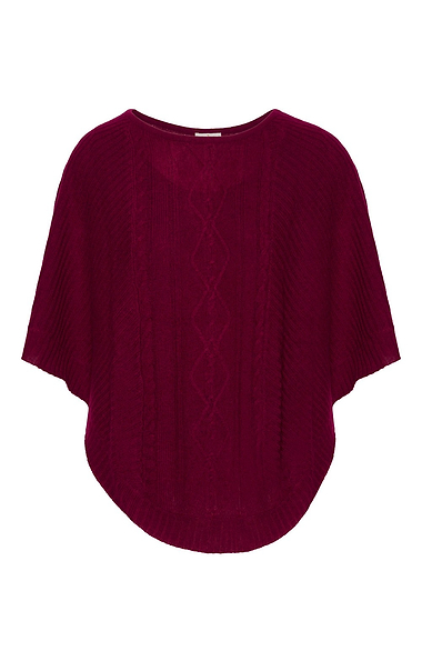 Ladies House of Bruar Cashmere Cable Poncho