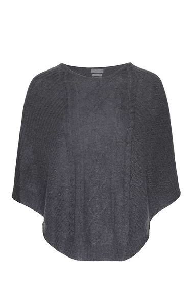 Ladies House of Bruar Cashmere Cable Poncho