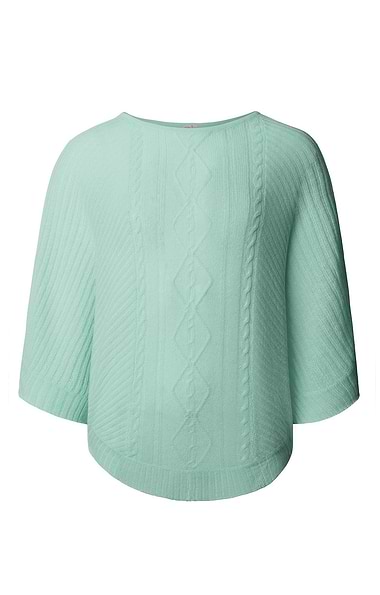 Ladies House of Bruar Cashmere Cable Poncho