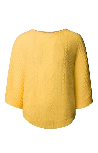 Ladies House of Bruar Cashmere Cable Poncho
