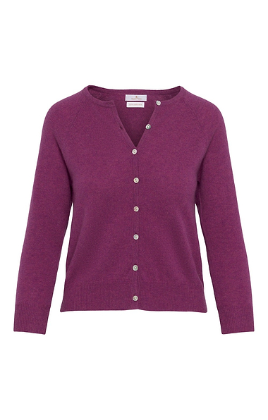 Ladies Munrospun Cropped Cashmere Cardigan