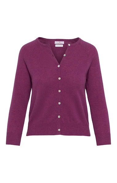 Ladies Munrospun Cropped Cashmere Cardigan