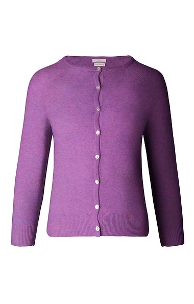 Ladies Munrospun Cropped Cashmere Cardigan