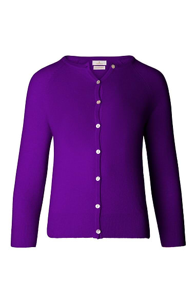 Ladies Munrospun Cropped Cashmere Cardigan