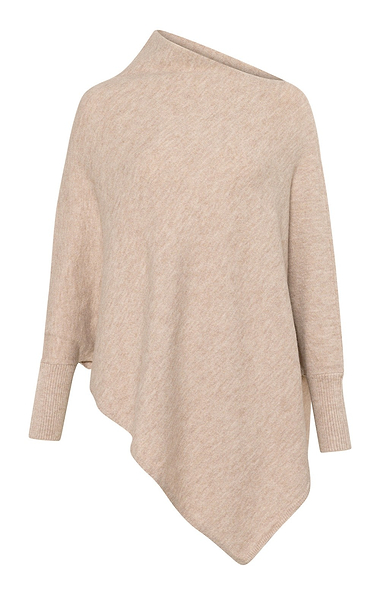 Ladies Cuffed Wool Poncho