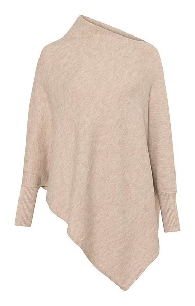 Ladies Cuffed Wool Poncho