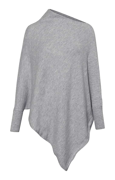 Ladies Cuffed Wool Poncho