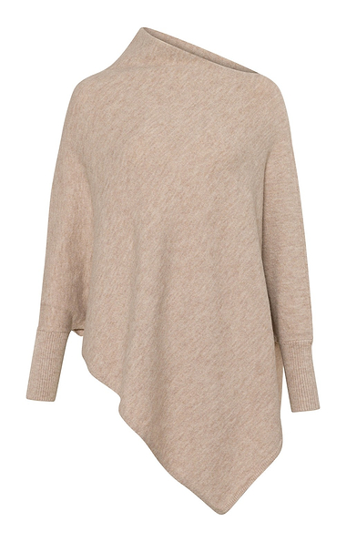Ladies Cuffed Wool Poncho