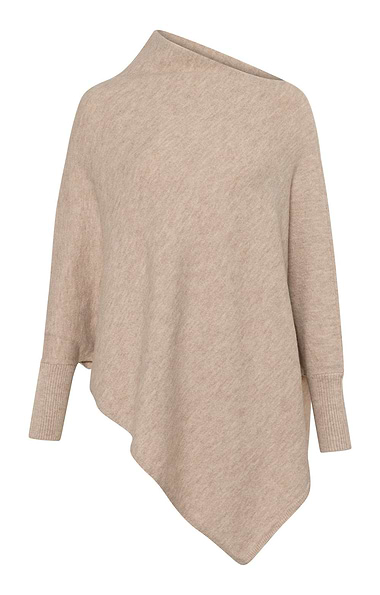 Ladies Cuffed Wool Poncho