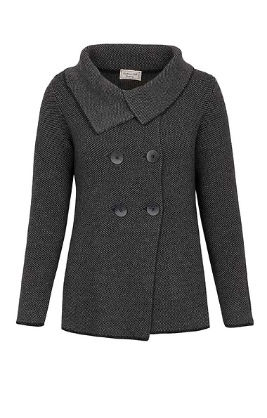 Ladies Cashmere & Silk Double Breasted Cardigan