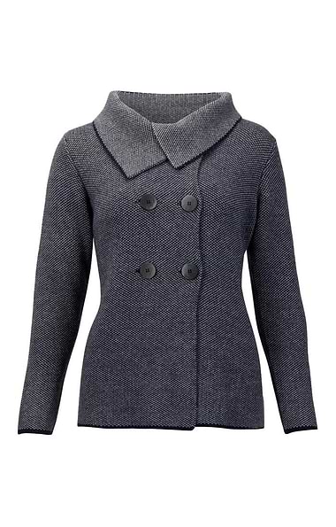 Ladies Cashmere & Silk Double Breasted Cardigan