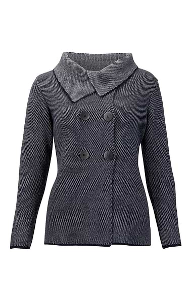 Ladies Cashmere & Silk Double Breasted Cardigan