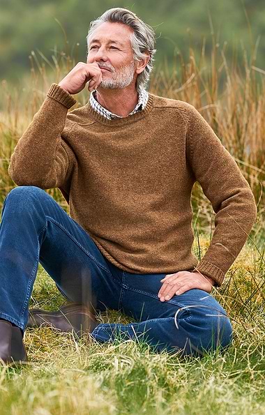 Men's Shetland Crew Neck Jumper
