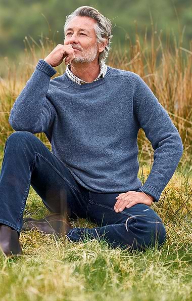 Men's Shetland Crew Neck Jumper