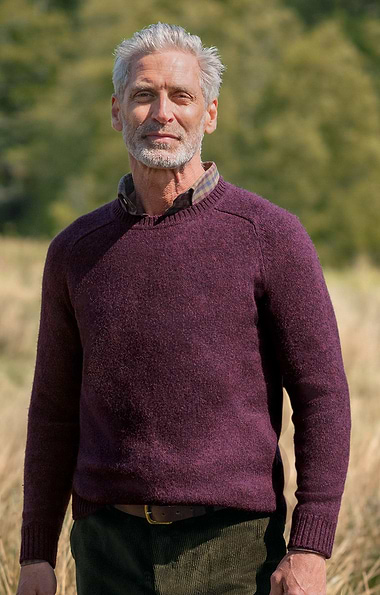 Men's Shetland Crew Neck Jumper