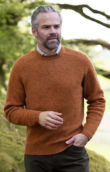 Men's Shetland Crew Neck Jumper