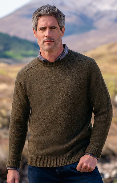 Men's Shetland Crew Neck Jumper