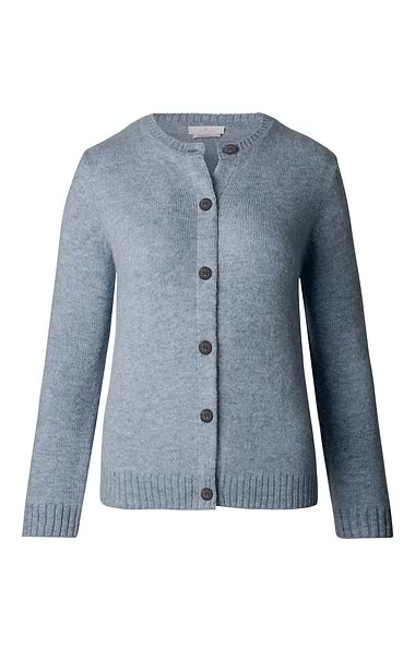 Ladies Munrospun Shetland Crew Neck Cardigan