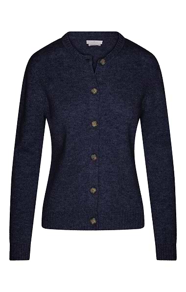 Ladies Munrospun Shetland Crew Neck Cardigan