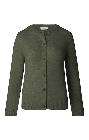 Ladies Munrospun Shetland Crew Neck Cardigan