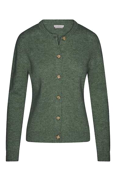 Ladies Munrospun Shetland Crew Neck Cardigan