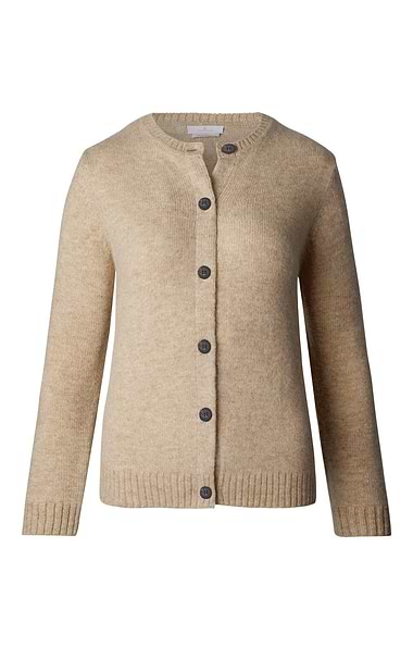 Ladies Munrospun Shetland Crew Neck Cardigan