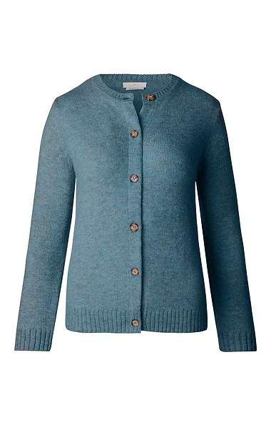Ladies Munrospun Shetland Crew Neck Cardigan