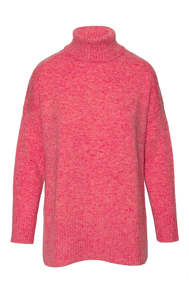 Ladies Shetland Relaxed Roll Neck