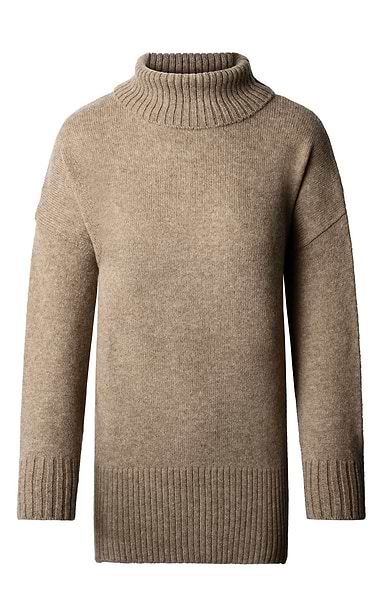 Ladies Shetland Relaxed Roll Neck