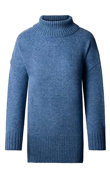 Ladies Shetland Relaxed Roll Neck