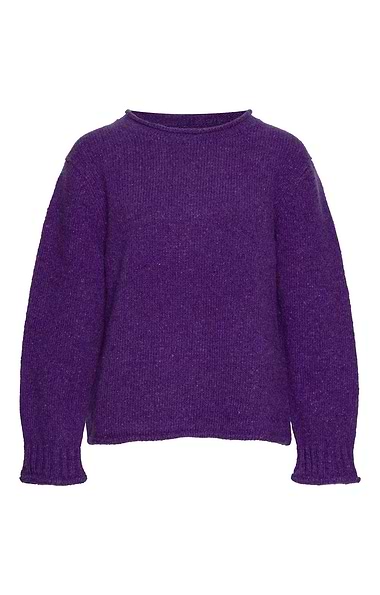 Ladies Donegal Roll Edge Crew Neck