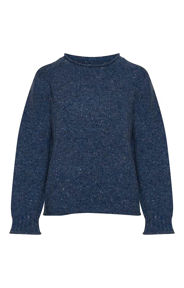 Ladies Donegal Roll Edge Crew Neck