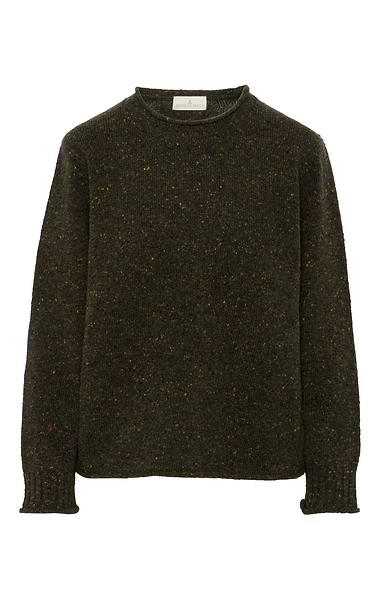 Ladies Donegal Roll Edge Crew Neck