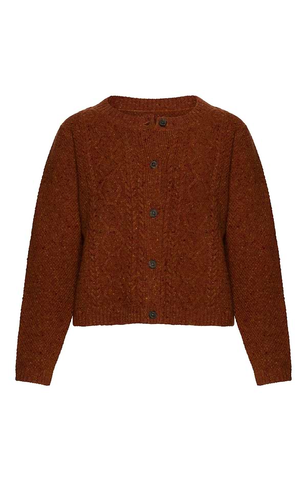 Ladies Donegal Cable Cardigan