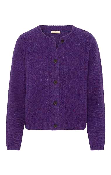 Ladies Donegal Cable Cardigan