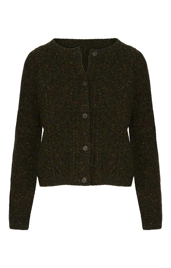 Ladies Donegal Cable Cardigan