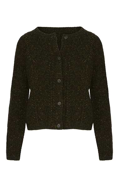 Ladies Donegal Cable Cardigan
