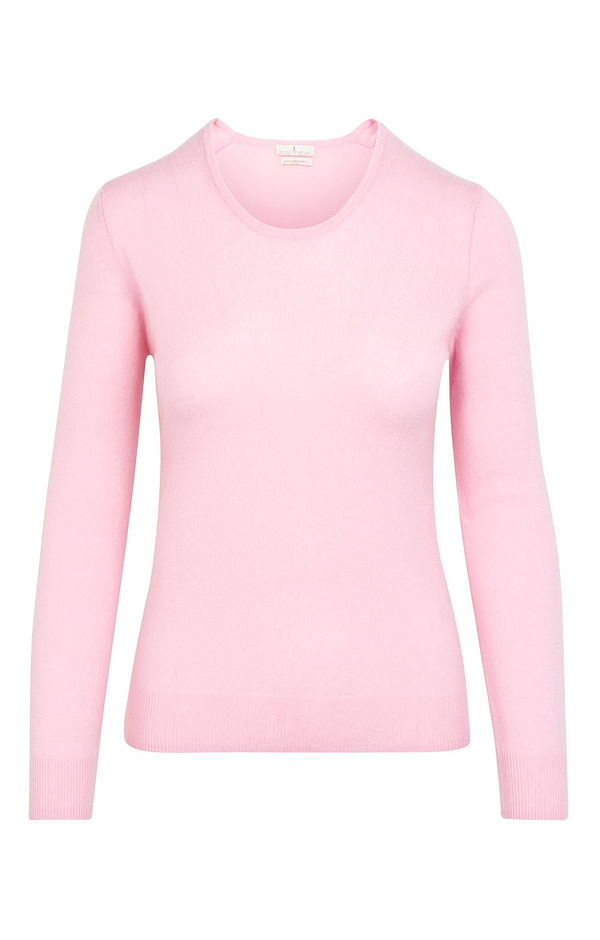 Ladies 2-Ply Cashmere Crew Neck Jumper