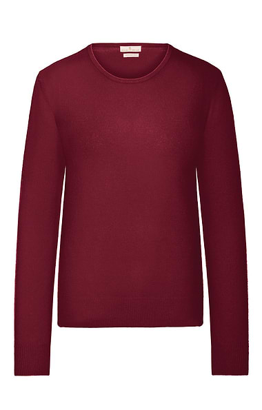 Ladies 2-Ply Cashmere Crew Neck Jumper