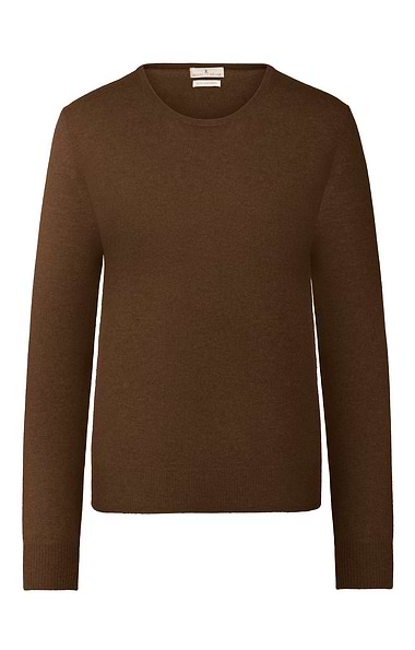Ladies 2-Ply Cashmere Crew Neck Jumper