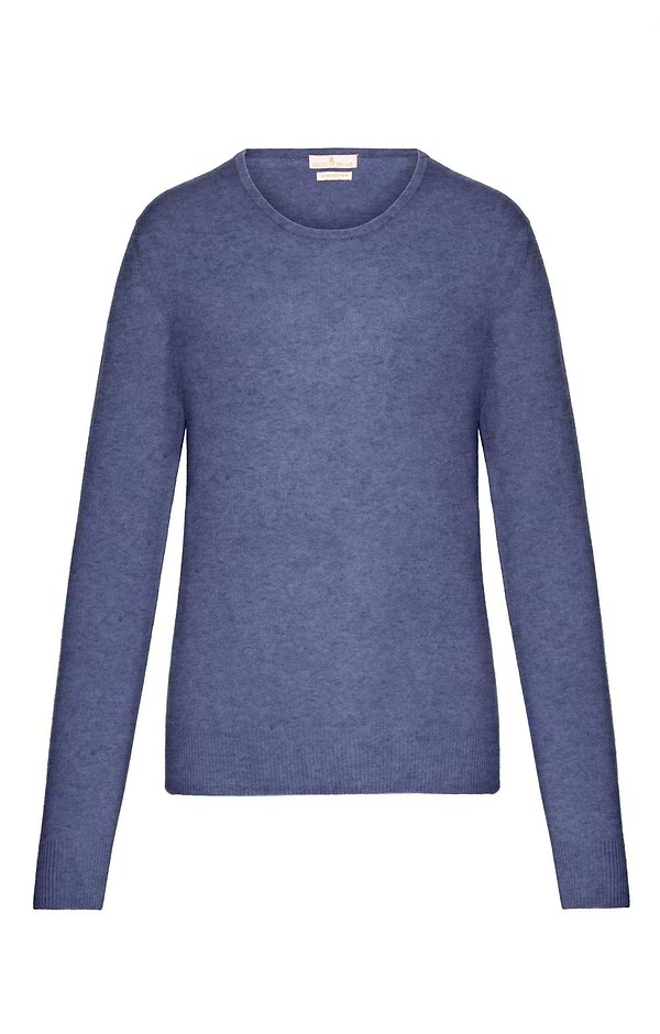 Ladies 2-Ply Cashmere Crew Neck Jumper